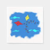 Kites in de blauwe hemel servetten (Voorkant)