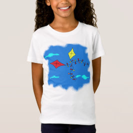 Kites in de blauwe hemel t-shirt