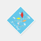 Kites in de hemel Het is een Jongen Baby shower Pa Servet (Hoek)
