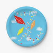 Kites in het Sky Baby shower Party Paper Bord (Voorkant)