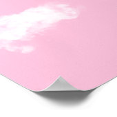 Kites in Sky Pink Het is een meisje Baby shower Poster (Hoek)