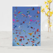 Kites Kites Kites in Sky Kaart (Gele Bloem)