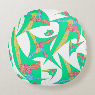 Kites of Connection Throw Pillow, Round Pillow Rond Kussen