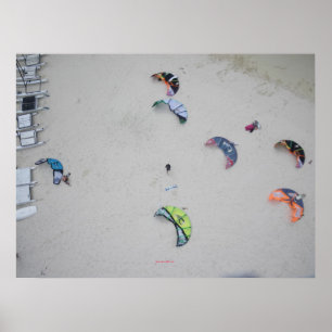 Kites van high (kitesurf kiteboarding) poster