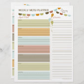 Kites Weekly Menu Planner Flyers (Voorkant / Achterkant)