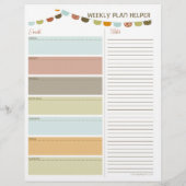 Kites Weekly Menu Planner Flyers (Achterkant)