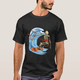 Kitesurf Kiteboarding Kitesurfen Kiteboard Skelet T-shirt