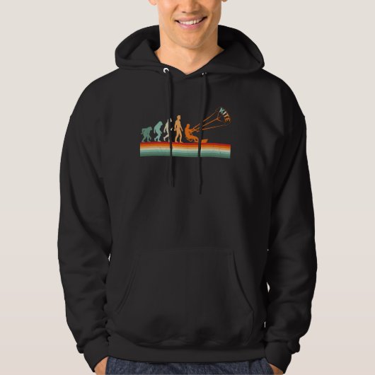 Kitesurfen Evolution Kitesurfer Kiteboarder Kiteb Hoodie (Voorkant)