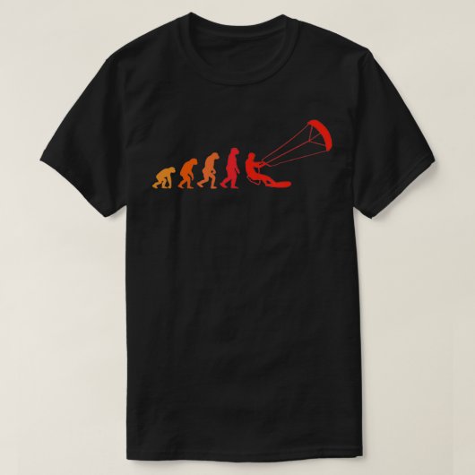 Kitesurfen Evolution Surfen Surfer Gift Kitesurfi T-shirt (Design voorkant)