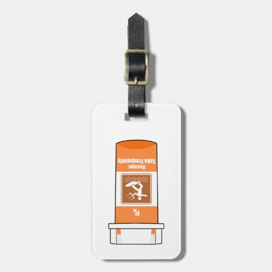 Kitesurfen is mijn medicijn bagagelabel (Voorkant verticaal)