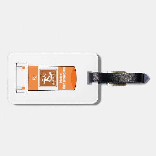 Kitesurfen is mijn medicijn bagagelabel (Achterkant horizontaal)