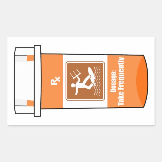 Kitesurfen is mijn medicijn rechthoekige sticker (Voorkant)