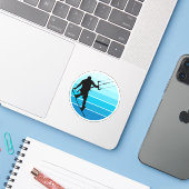 Kitesurfen Kiteboarden Kite paardrijden Windsporte Sticker (Laptop met iPhone)