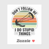 Kitesurfen Kiteboarden Kite paardrijden Windsporte Sticker (Vel)