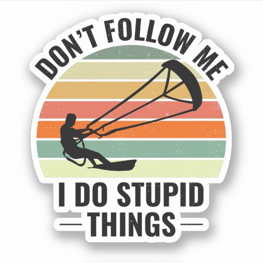 Kitesurfen Kiteboarden Kite paardrijden Windsporte Sticker (Voorkant)