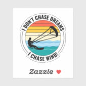 Kitesurfen Kiteboarden Kite paardrijden Windsporte Sticker (Vel)