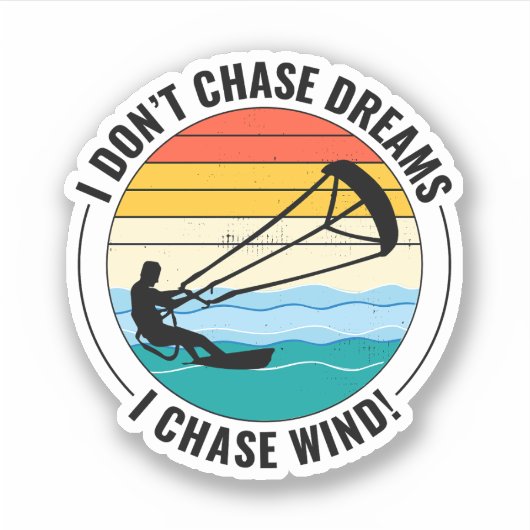 Kitesurfen Kiteboarden Kite paardrijden Windsporte Sticker (Voorkant)