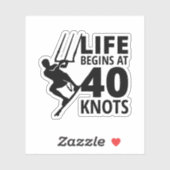 Kitesurfen Kiteboarden Kite paardrijden Windsporte Sticker (Vel)