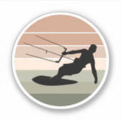 Kitesurfen Kiteboarden Kite paardrijden Windsporte Sticker (Voorkant)