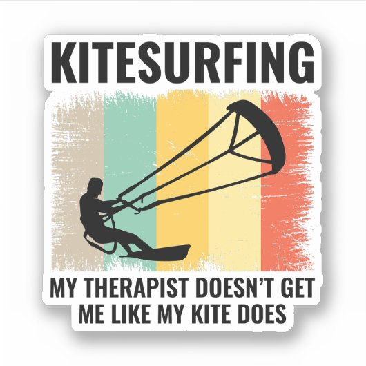 Kitesurfen Kiteboarden Kite paardrijden Windsporte Sticker (Voorkant)
