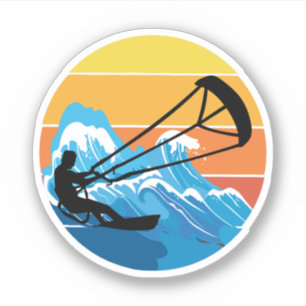 Kitesurfen Kiteboarden Kite paardrijden Windsporte Sticker