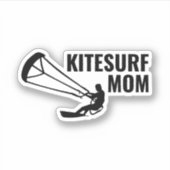 Kitesurfen Kiteboarden Kite rijden Mam Sticker (Voorkant)