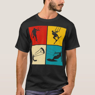 Kitesurfen Silhouet Squares T-shirt
