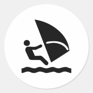 Kitesurfen Surfer Zwemmen Ronde Sticker