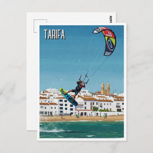 Kitesurfen Tarifa Spanje Reizen Briefkaart (Voorkant / Achterkant)