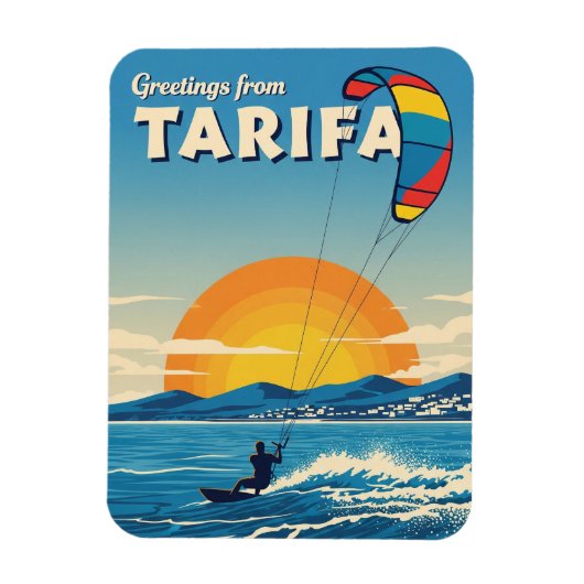 Kitesurfen Tarifa Spanje Reizen Magneet (Verticaal)