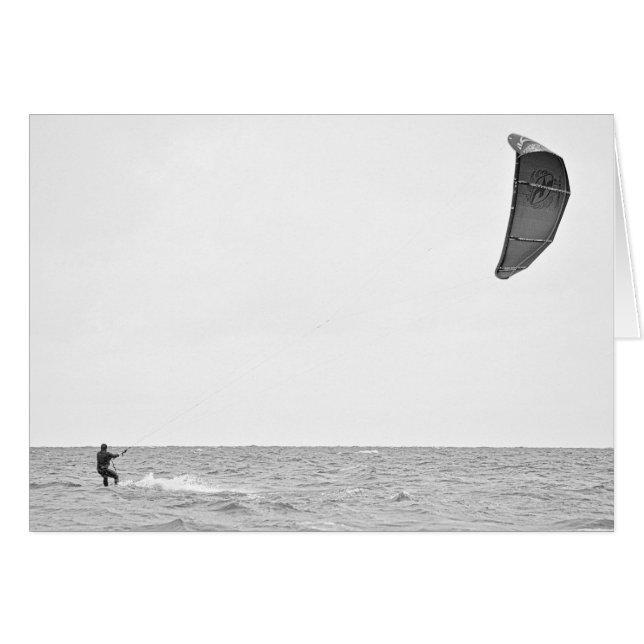 Kitesurfen - Wenskaart (Voorkant Horizontaal)