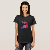 Kitesurfer-actie Extreme Sport Red en Roze T-shirt (Voorkant volledig)