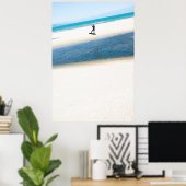 Kitesurfer boost een lucht op poster (Thuiskantoor)