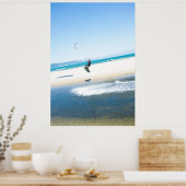 Kitesurfer boost een lucht op poster (Keuken)
