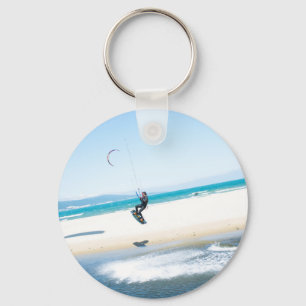 Kitesurfer boost een lucht op sleutelhanger