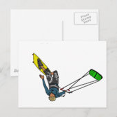 kitesurfer briefkaart (Voorkant / Achterkant)