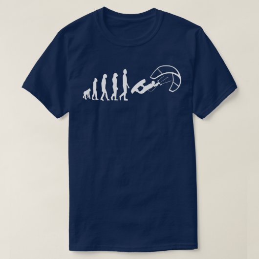 Kitesurfer Evolution Kitesurfing Kiteboarding T-shirt (Design voorkant)