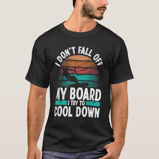 Kitesurfer I dont fall down Funny Kiteboarder Vint T-shirt (Voorkant)