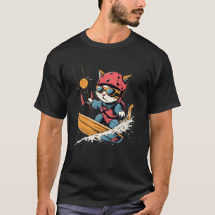 Kitesurfer Kat op Kitesurfen T-shirt