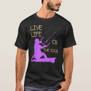 Kitesurfer leidt tot een leven in de golven op de  t-shirt