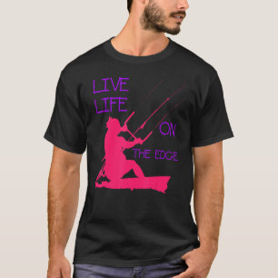 Kitesurfer leidt tot een leven lang golven op de r t-shirt