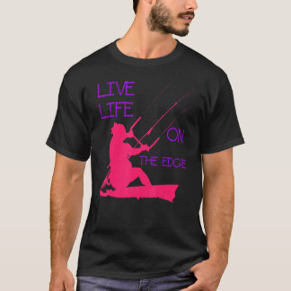 Kitesurfer leidt tot een leven lang golven op de r t-shirt