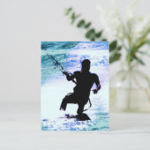 kitesurfing-3 briefkaart (Staand voorkant)