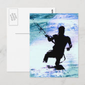 kitesurfing-3 briefkaart (Voorkant / Achterkant)