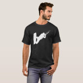 Kitesurfing Action Kite And Surf Silhouette White T-shirt (Voorkant volledig)