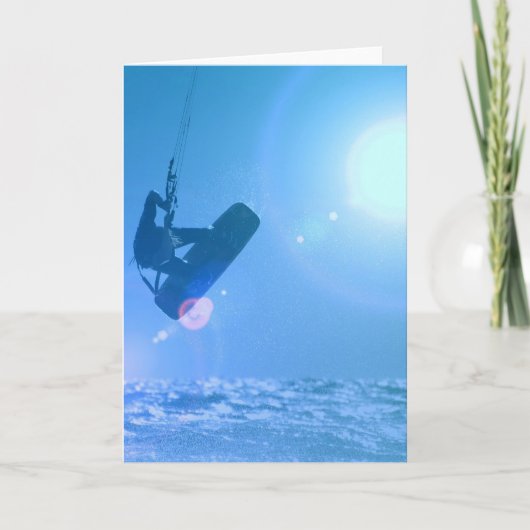 Kitesurfing Air Greeting Cards Kaart (Voorkant)