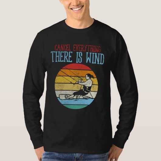 Kitesurfing Annuleer alles Wind van Thera T-shirt (Voorkant)