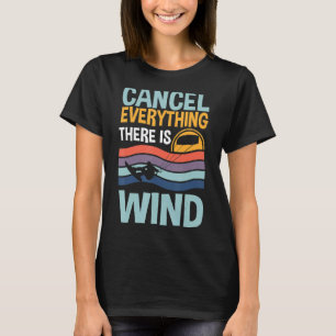 Kitesurfing annuleert alles wat er is met windbo t-shirt