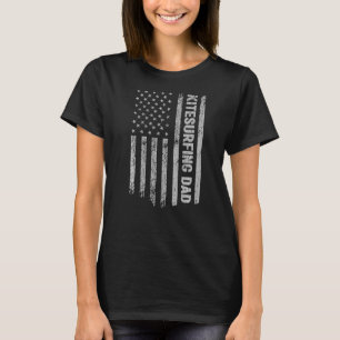 Kitesurfing Dad America ons Flag Patriot  T-shirt