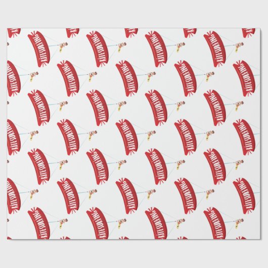 Kitesurfing Guy Cadeaupapier (Vlak)